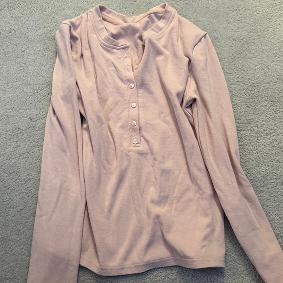 Pink Long Sleeve Button-Up Top - Picture 2 of 3